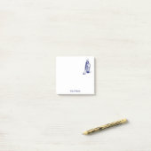 Golf Bag Golf Clubs Blue Post-it® Notes (Op bureau)