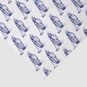 Golf Bag Golf Clubs Blue Tissuepapier (Detail)