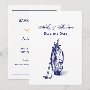 Golf Bag Golfclubs Blauw Kaart