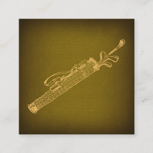 Golf Bag met Clubs  kunst Informatiekaartje (Voorkant)