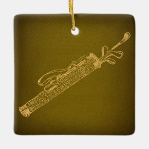 Golf Bag met Clubs kunst Keramisch Ornament