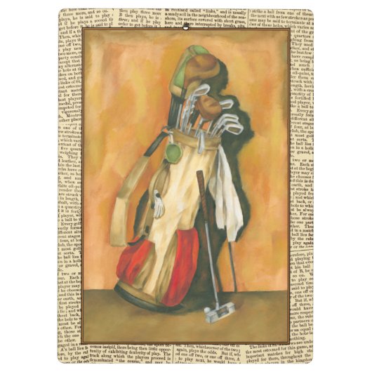 Golf Bag met handschoen van Jennifer Goldberger Klembord (Achterkant)