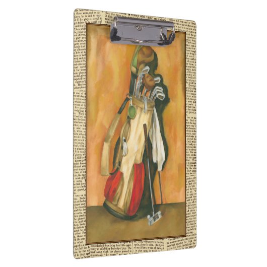 Golf Bag met handschoen van Jennifer Goldberger Klembord (Rechts)