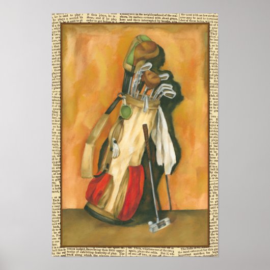 Golf Bag met handschoen van Jennifer Goldberger Poster (Voorkant)