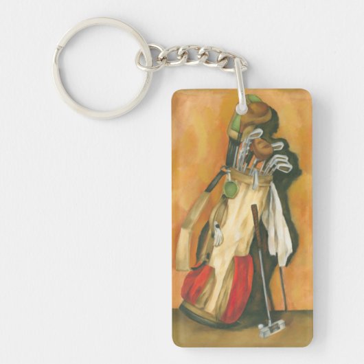 Golf Bag met handschoen van Jennifer Goldberger Sleutelhanger (Voorkant)