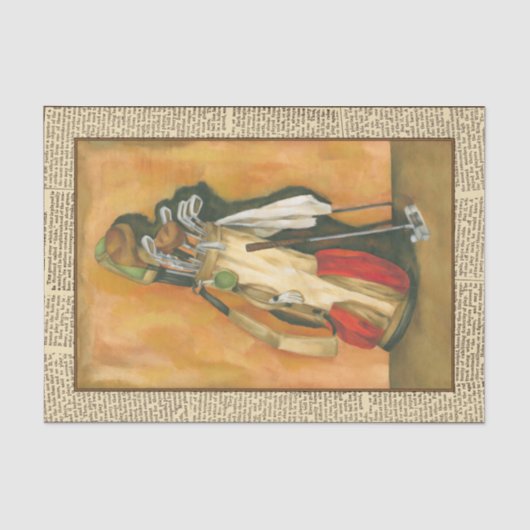 Golf Bag met handschoen van Jennifer Goldberger Tissuepapier (Voorkant)