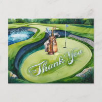 Golf Bag op golfbaan aquarel voor golfer