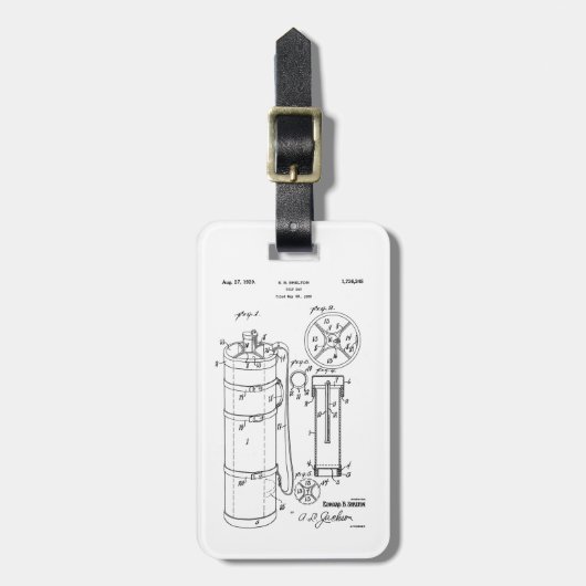 GOLF BAG PATENT 1929 - Label Bag Bagagelabel (Voorkant verticaal)