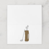 Golf Bag Plaatskaartje (Buitenkant ongevouwen)