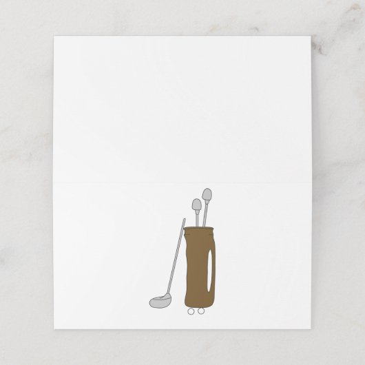 Golf Bag Plaatskaartje (Buitenkant ongevouwen)