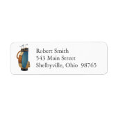 Golf Bag Return Address Labels (Voorkant)