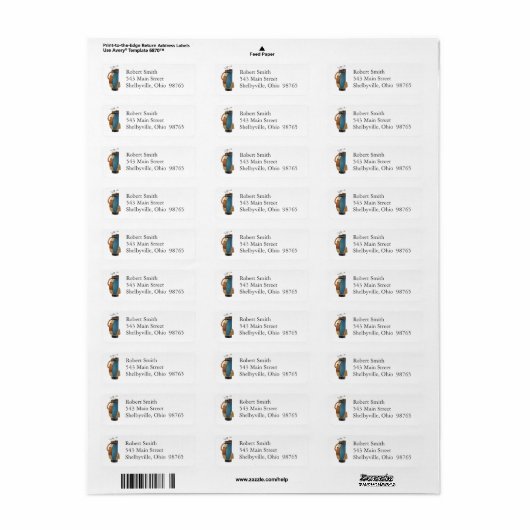 Golf Bag Return Address Labels (Full Sheet)