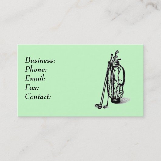 Golf Bag Visitekaartje (Voorkant)