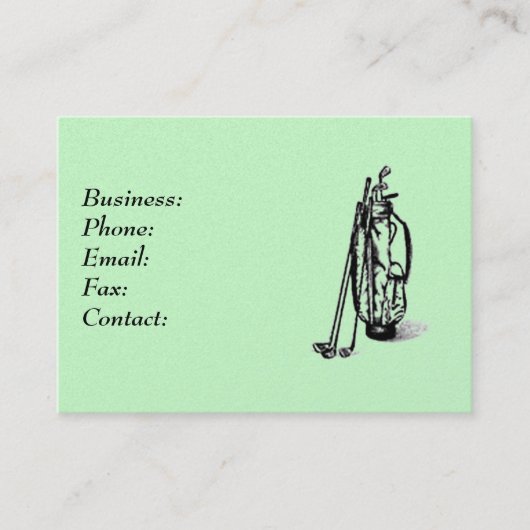 Golf Bag Visitekaartje (Voorkant)