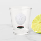 Golf bal en gat schot glas (Voorkant)
