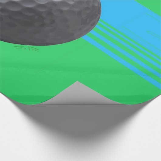 Golf Bal glanzend inpakpapier groot (Hoek)