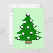 Golf bal kerstboom feestdagenkaart (Voorkant / Achterkant)