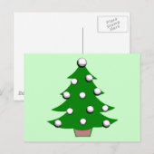 Golf bal kerstboom feestdagenkaart (Voorkant / Achterkant)