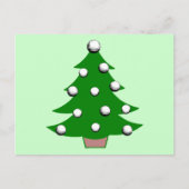 Golf bal kerstboom feestdagenkaart (Voorkant)