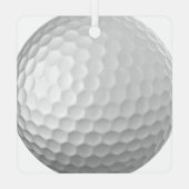 Golf bal kuiltjes gepersonaliseerde tekst en numme metalen ornament (Achterkant)