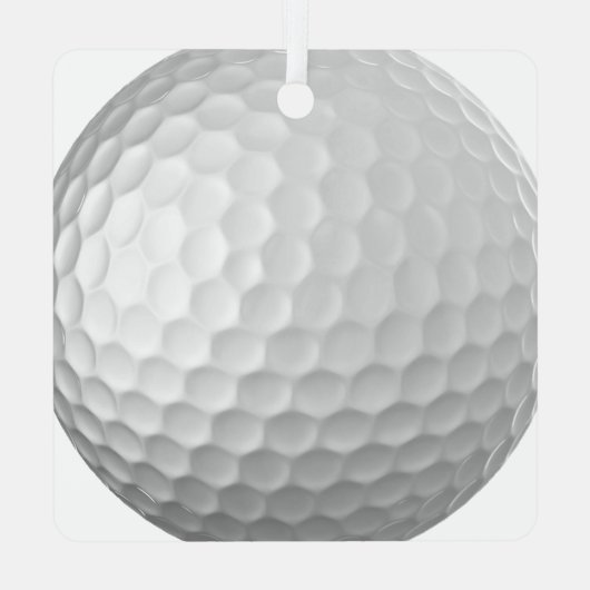 Golf bal kuiltjes gepersonaliseerde tekst en numme metalen ornament (Achterkant)