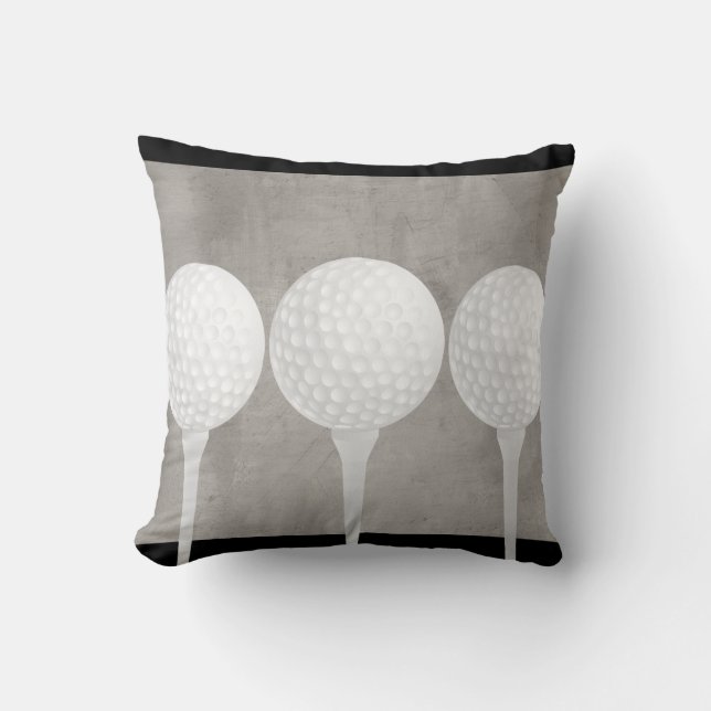 Golf bal kussen ontwerp Distressed Grey (Voorkant)
