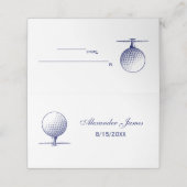Golf-bal op T-shirt Escort Card Plaatskaartje (Buitenkant ongevouwen)