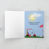 Golf-bal op T-shirt voor Nephew's verjaardagskaart Kaart (Binnen)