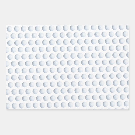 Golf bal Sport Patroon Groen Wit & Geel Inpakpapier Vel (Voorkant 2)