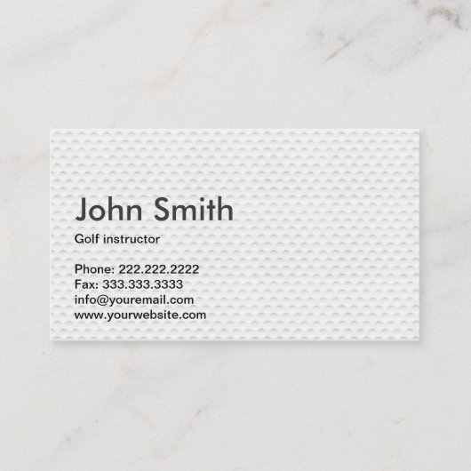 Golf Bal Textuur Professioneel Golf Visitekaartje (Achterkant)