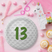 Golf Ball 13th Birthday Papieren Bordje (Feest)