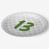 Golf Ball 13th Birthday Papieren Bordje (Gekanteld)