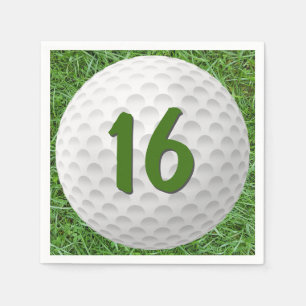 Golf Ball 16th Birthday Napkins Servet