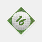 Golf Ball 16th Birthday Napkins Servet (Hoek)