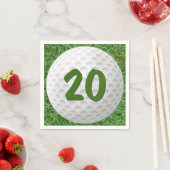 Golf Ball 20th Birthday Napkins Servet (Insitu)