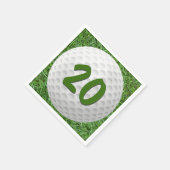 Golf Ball 20th Birthday Napkins Servet (Hoek)