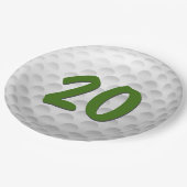 Golf Ball 20th Birthday Paper Bord (Gekanteld)