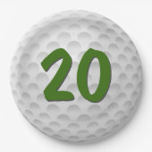 Golf Ball 20th Birthday Paper Bord (Voorkant)