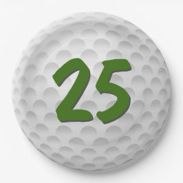 Golf Ball 25th Birthday Paper Bord