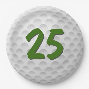 Golf Ball 25th Birthday Paper Bord