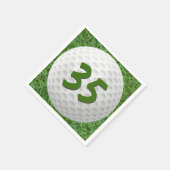Golf Ball 35th Birthday Napkins Servet (Hoek)
