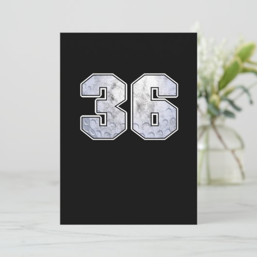 Golf Ball 36th Birthday Celebration Sport Gift Kaart (Staand voorkant)
