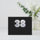 Golf Ball 38th Birthday Celebration Sport Gift Briefkaart (Staand voorkant)