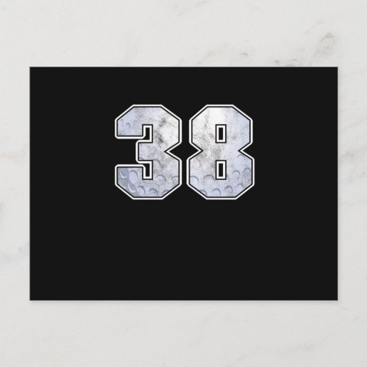 Golf Ball 38th Birthday Celebration Sport Gift Briefkaart (Voorkant)