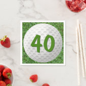 Golf Ball 40th Birthday Napkins Servet (Insitu)