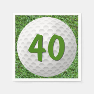 Golf Ball 40th Birthday Napkins Servet