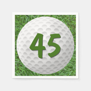 Golf Ball 45th Birthday Napkins Servet