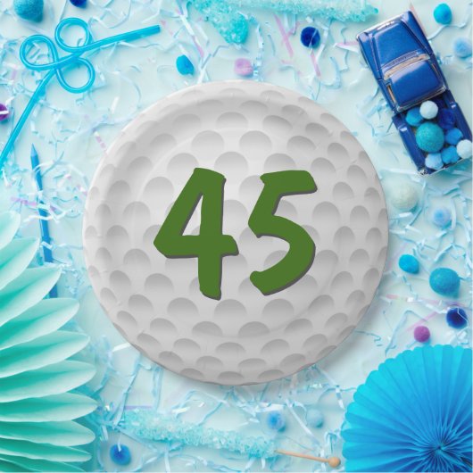 Golf Ball 45th Birthday Paper Bord (Feest)