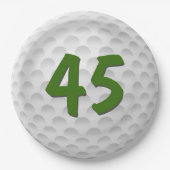 Golf Ball 45th Birthday Paper Bord (Voorkant)