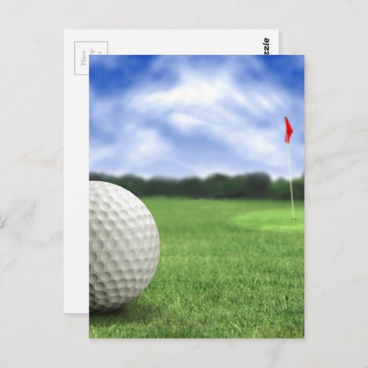 Golf Ball 4 Briefkaart (Voorkant / Achterkant)